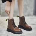 Spring Autumn Fashion Footwear Height Increasing Chunky Heel Ankle Boots Hard-wearing Botas Mujer Casual Shoes Women's Boots